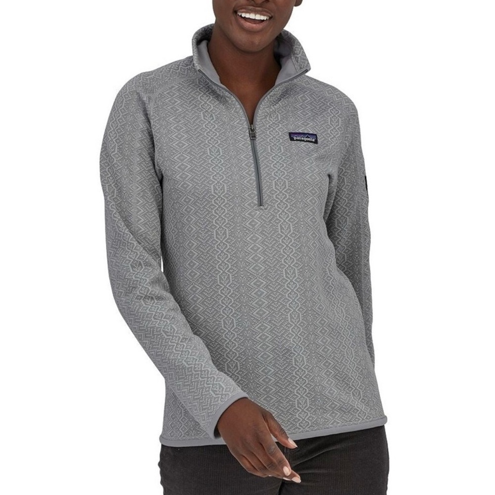 Patagonia Gray Pattern Quarter-Zip Pullover